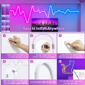 Smart DIY LED Neon Strip Set for Indoor/Outdoor Decoration